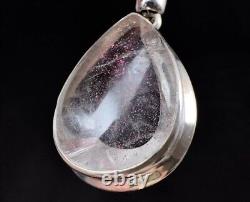 COVELLITE Pink Fire Quartz Crystal Pendant Fine Stone Healing Jewelry, 53896