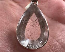 COVELLITE Pink Fire Quartz Crystal Pendant Fine Stone Healing Jewelry, 53896