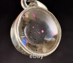 COVELLITE Pink Fire Quartz Crystal Pendant Fine Stone Healing Jewelry, 54276