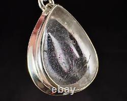 COVELLITE Pink Fire Quartz Crystal Pendant Fine Stone Healing Jewelry, 54293