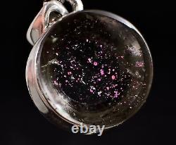 COVELLITE Pink Fire Quartz Crystal Pendant Handmade Jewelry, Stones, 53348