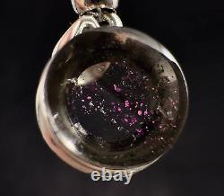 COVELLITE Pink Fire Quartz Crystal Pendant Handmade Jewelry, Stones, 53348