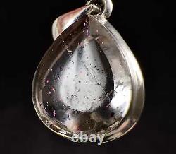 COVELLITE Pink Fire Quartz Crystal Pendant Handmade Jewelry, Stones, 53366