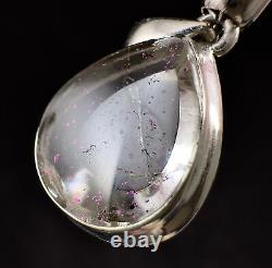 COVELLITE Pink Fire Quartz Crystal Pendant Handmade Jewelry, Stones, 53366