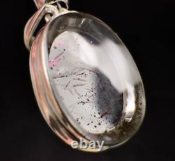 COVELLITE Pink Fire Quartz Crystal Pendant Handmade Jewelry, Stones, 53367