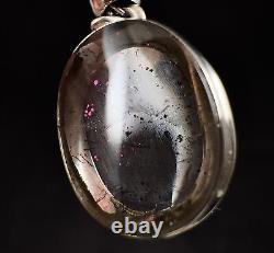 COVELLITE Pink Fire Quartz Crystal Pendant Handmade Jewelry, Stones, 53367