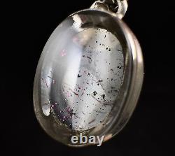 COVELLITE Pink Fire Quartz Crystal Pendant Handmade Jewelry, Stones, 53367