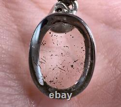 COVELLITE Pink Fire Quartz Crystal Pendant Handmade Jewelry, Stones, 53367