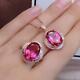 Certified Natural Pink/Rose Topaz S925 Sliver Pendant Ring + Chain Women Gift