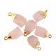 Choose Your Stone Natural Gemstone Chalcedony Gold Plated DIY Charms Connectors