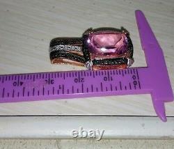 Chuck Clemency NYCII Rose gold/sterling silver Pink Quartz pendant necklace