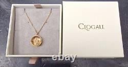 Clogau 18ct Solid Rose Gold Panning for Gold Rutilated Quartz & Diamond Pendant