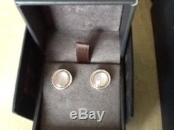 Clogau Silver & Gold Ripples Rose Quartz Pendant And Earrings Set