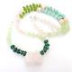 Crystal Gemstone Necklace Heart Chakra Rose Quartz Amazonite Malachite Prehnite