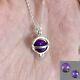 Cute genuine natural untreated Sugilite 8mm ball sterling silver cage pendant