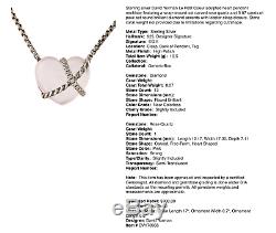 DAVID YURMAN Rose Quartz & Diamond Le Petit Coeur Sculpted Heart Necklace 17