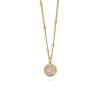 Daisy London Rose Quartz Healing Stone Necklace Sterling Silver or Gold Finish