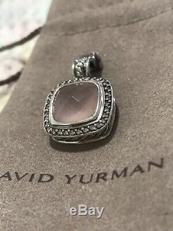 David Yurman Albion Diamond Rose Quartz Sterling Pendant