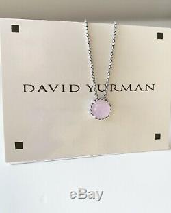 David Yurman Chatelaine Pink Quartz Pendant Necklace, Sterling Silver