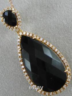Designer Diamond Smokey Quartz 18k Rose Gold Pave Halo Pear Pendant 18 Pn8187kd