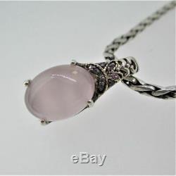 Effy 6.0 ctw Rose Quartz & Pink Sapphire Sterling & 18k Pendant and Necklace 18