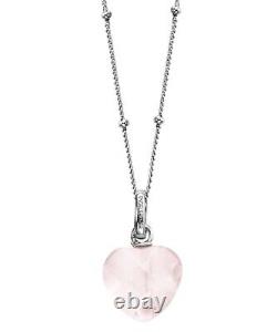 Engelsrufer Jewellery Silver Women's Collier Heart Rose Quartz ERN-HEART-RQ