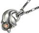 GEORG JENSEN Silver 925 Rose quartz Pendant Necklace Authentic Women Used