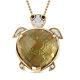 GP Pink Quartz Tortoise Pendant Necklace in Gold Over Silver Size 20 TCW 14.6ct