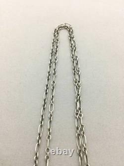 Georg Jensen 1999 Rose Quartz Necklace Pendant Charm Silver 925 #412