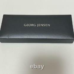 Georg Jensen Auth Silver 2011 HERITAGE Rose quartz Necklace Used from Japan