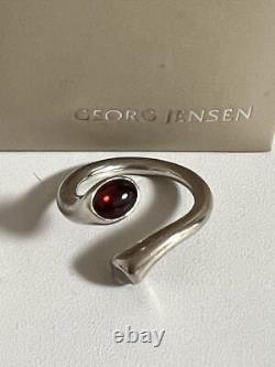 Georg Jensen Carnival Pendant and Ring Set US7 Rose Quartz Ladies Accessary Auth