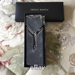 Georg Jensen silver rose quartz dew drop pendant