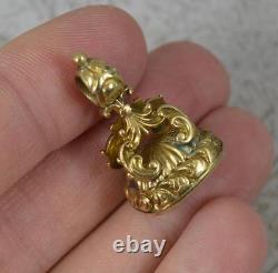 Georgian Gold Cased and Foiled Rock Crystal Seal Fob Pendant