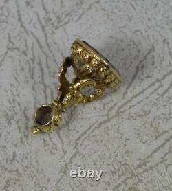 Georgian Gold Cased and Foiled Rock Crystal Seal Fob Pendant