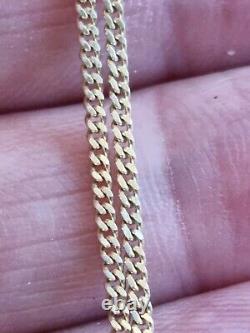 Gorgeous 9ct Gold Chain With Rose Quartz & Tanzanite Pendant Gems TV (G59)