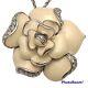 Gorgeous Belle Etoile Sterling Silver Yorkshire white rose enamel pendant