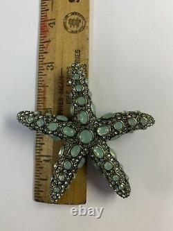 HEIDI DAUS Sea Stars Starfish Pendant Rose Pearls Crystals Please Read Desript