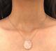 Handmade Women Jewelry Rose Quartz Stone Pendant 925 Sterling Silver Necklace