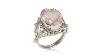 Himalayan Gems Ovalcut Rose Quartz Sterling Silver Ring