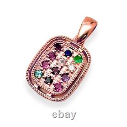 Hoshen Pendant with Diamond and Gemstones 14K Gold Jewish Priestly Breastplate