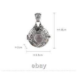 I05 Pendant for Opening Rose Quartz Acanthus Leaf Ornament Sterling Silver 925