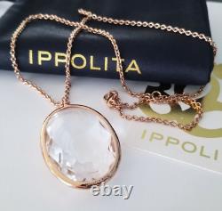 IPPOLITA RARE Extra Large Rose' Gold Quartz Pendant Necklace 24 New! $795