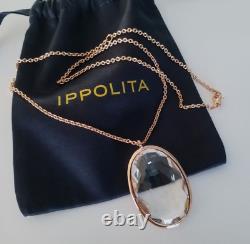 IPPOLITA RARE Extra Large Rose' Gold Quartz Pendant Necklace 24 New! $795