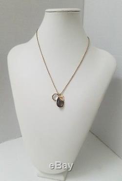 Ippolita Rose Gold Rock Candy Smoky Quartz sterling silver pendant necklace