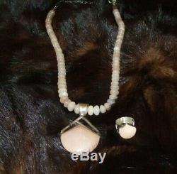 Jay King DRT Sterling Silver Rose Quartz Stones Necklace/Pendant/ Ring