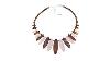 Jay King Oval Petrified Wood And Rose Quartz Necklace