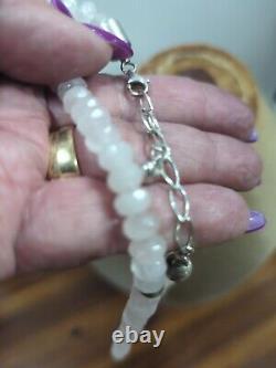 Jay King Rose Quartz Sterling Silver Pendant Necklace Statement