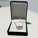 Joblot 50 Rose Gold Heart Cubic Zirconia Pendant Necklace + 50 Boxes Jewellery