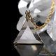 John of God Crystal Rose Quartz Star of David Vogel Crystal Triangle Pendant 14k