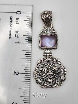 Jtv Rose Quartz Doublet Sterling Silver Pendant, Sra2411 - No Bag